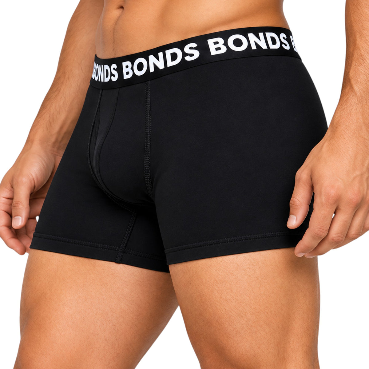 6 Pack Mens Bonds Classic Trunks Underwear Black/Burgundy