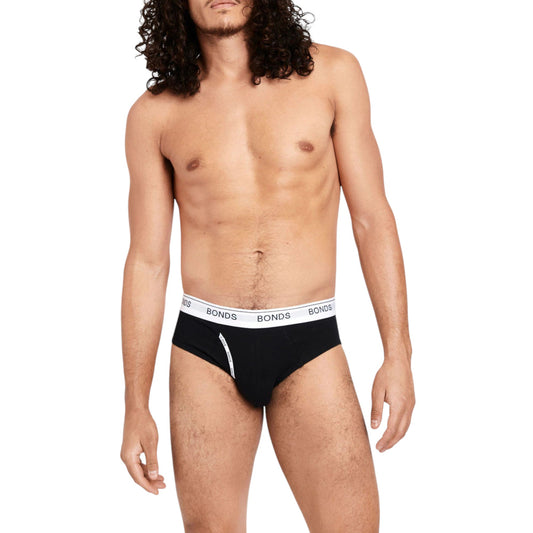 3 Pack Mens Bonds Guyfront Brief Briefs Underwear Black