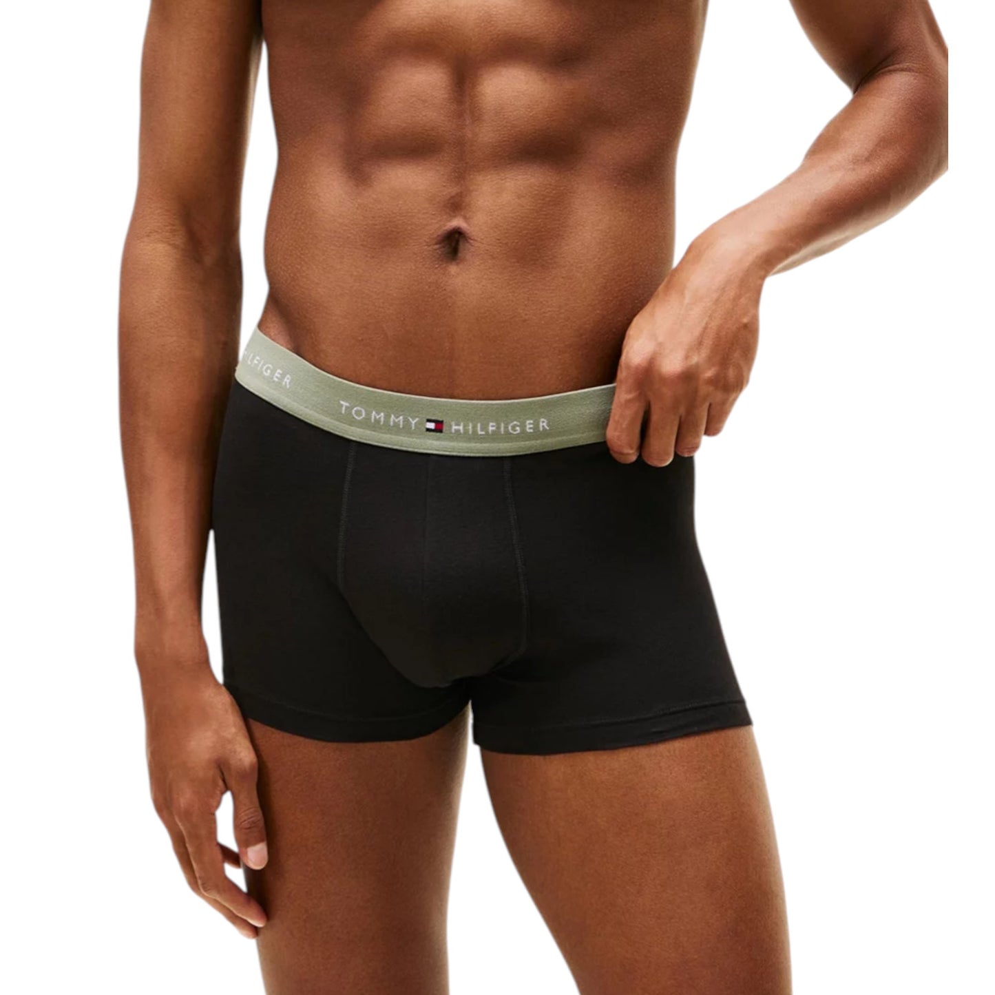 3 Pack Mens Tommy Hilfiger Essential Trunks Underwear Black Multi