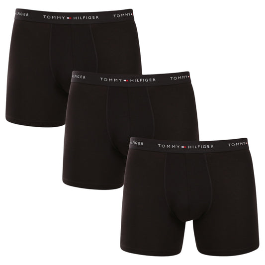 3 Pack Mens Tommy Hilfiger Essential Trunks Underwear Black