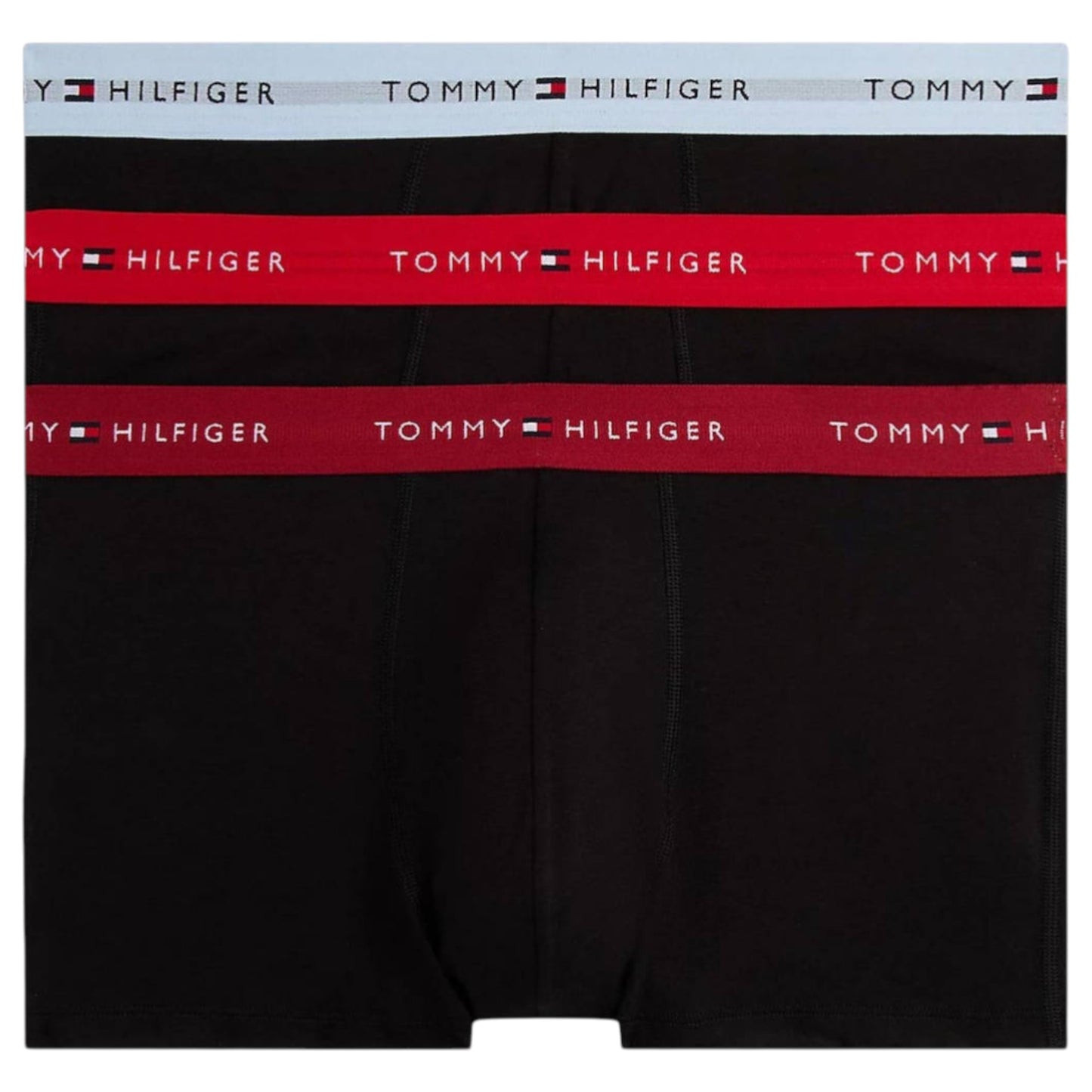 3 Pack Mens Tommy Hilfiger Essential Trunks Underwear Black Multi