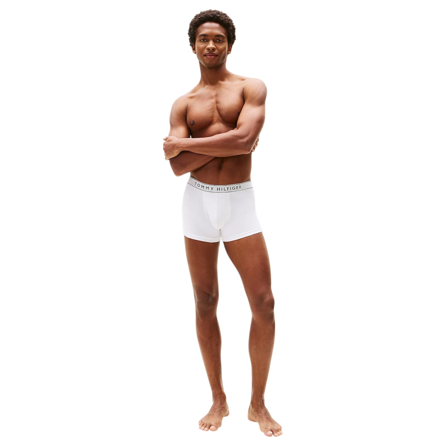 3 Pack Mens Tommy Hilfiger Essential Trunks Underwear White/Navy/Red