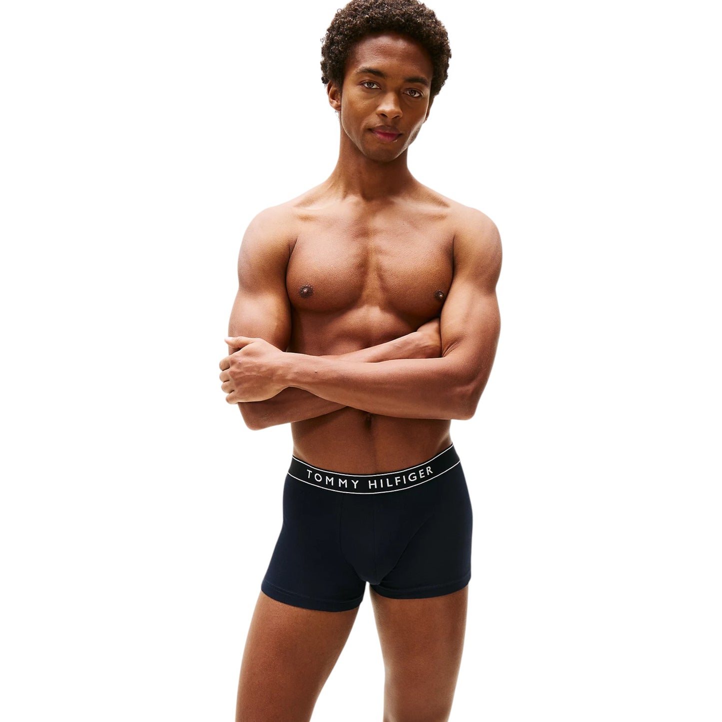 3 Pack Mens Tommy Hilfiger Essential Trunks Underwear White/Navy/Red