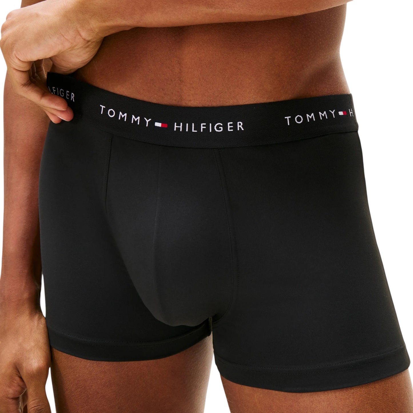 3 Pack Mens Tommy Hilfiger Microfibre Essential Trunks Underwear Black