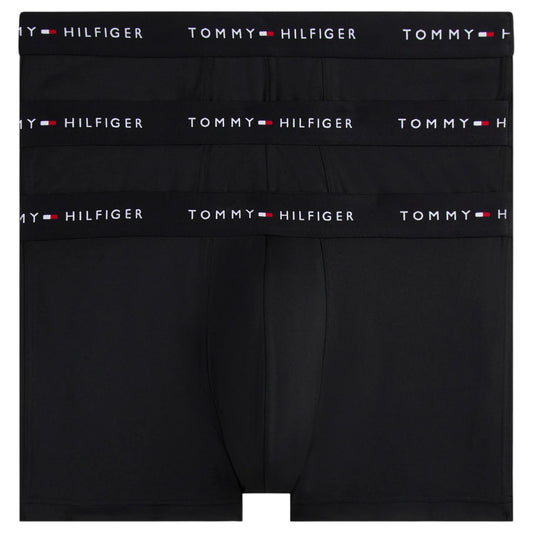 3 Pack Mens Tommy Hilfiger Microfibre Essential Trunks Underwear Black