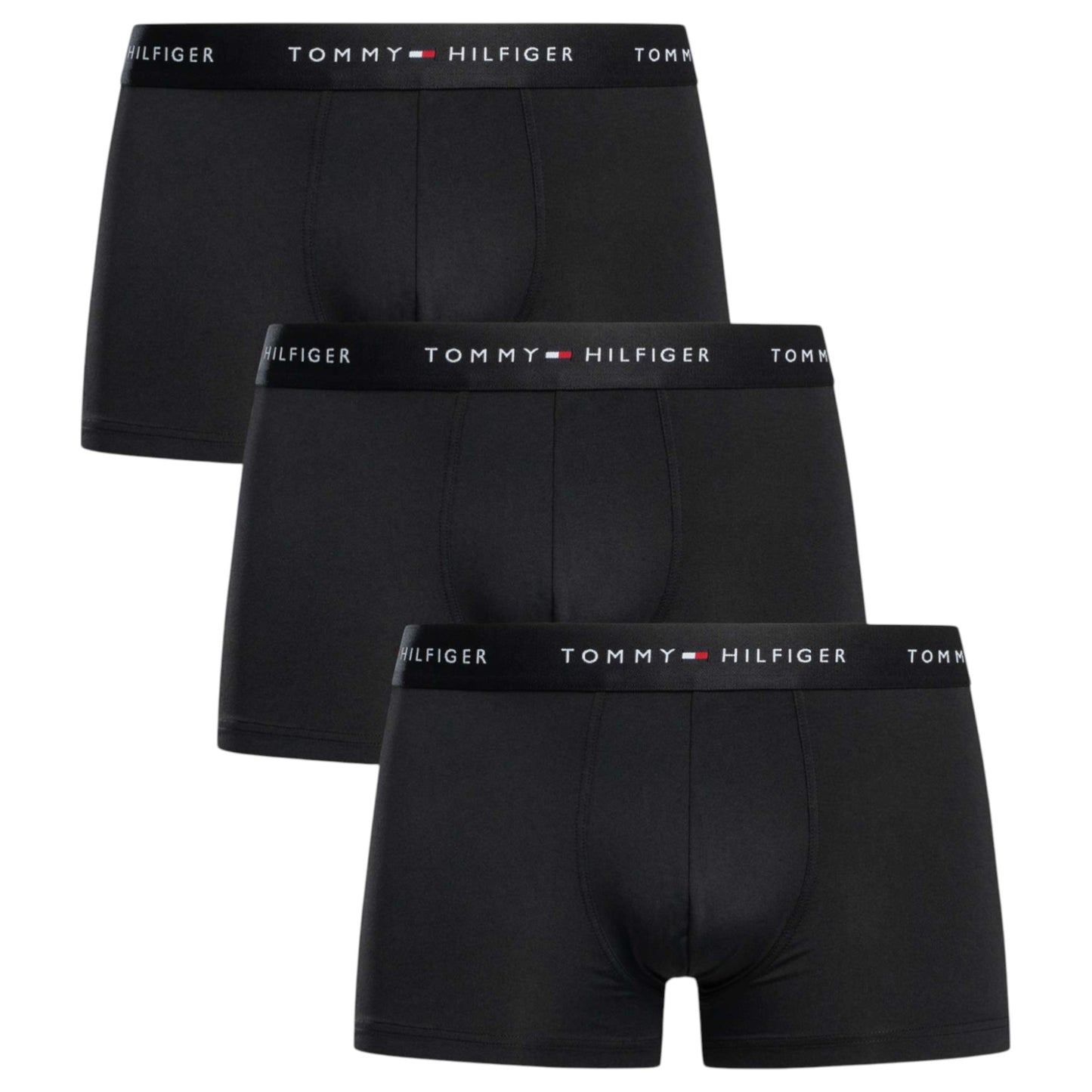 3 Pack Mens Tommy Hilfiger Microfibre Essential Trunks Underwear Black