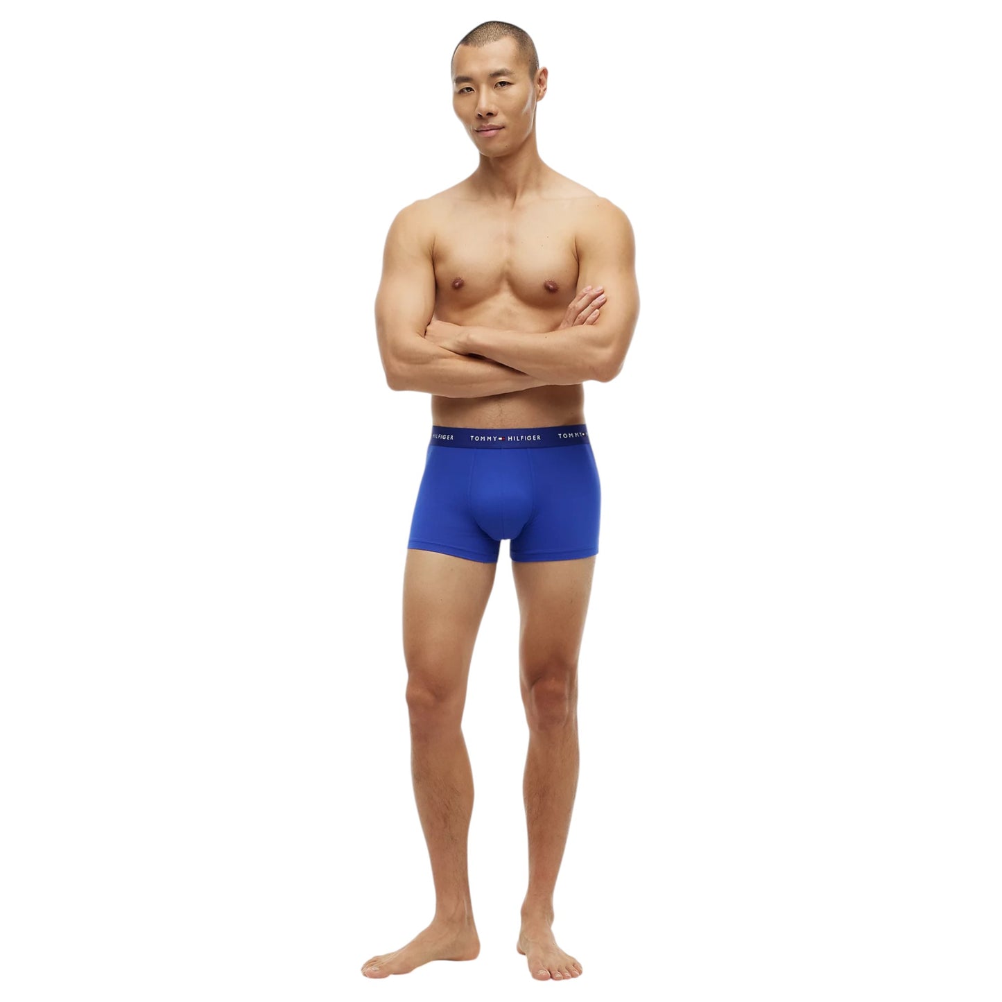 3 Pack Mens Tommy Hilfiger Microfibre Essential Trunks Underwear Blue/Navy/Grey