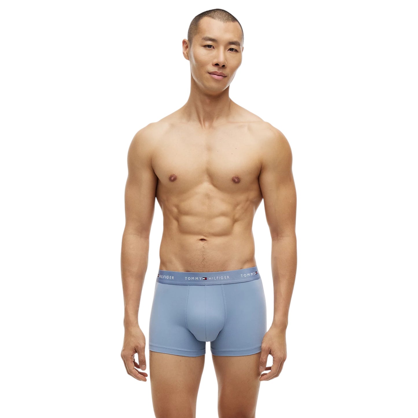 3 Pack Mens Tommy Hilfiger Microfibre Essential Trunks Underwear Blue/Navy/Grey