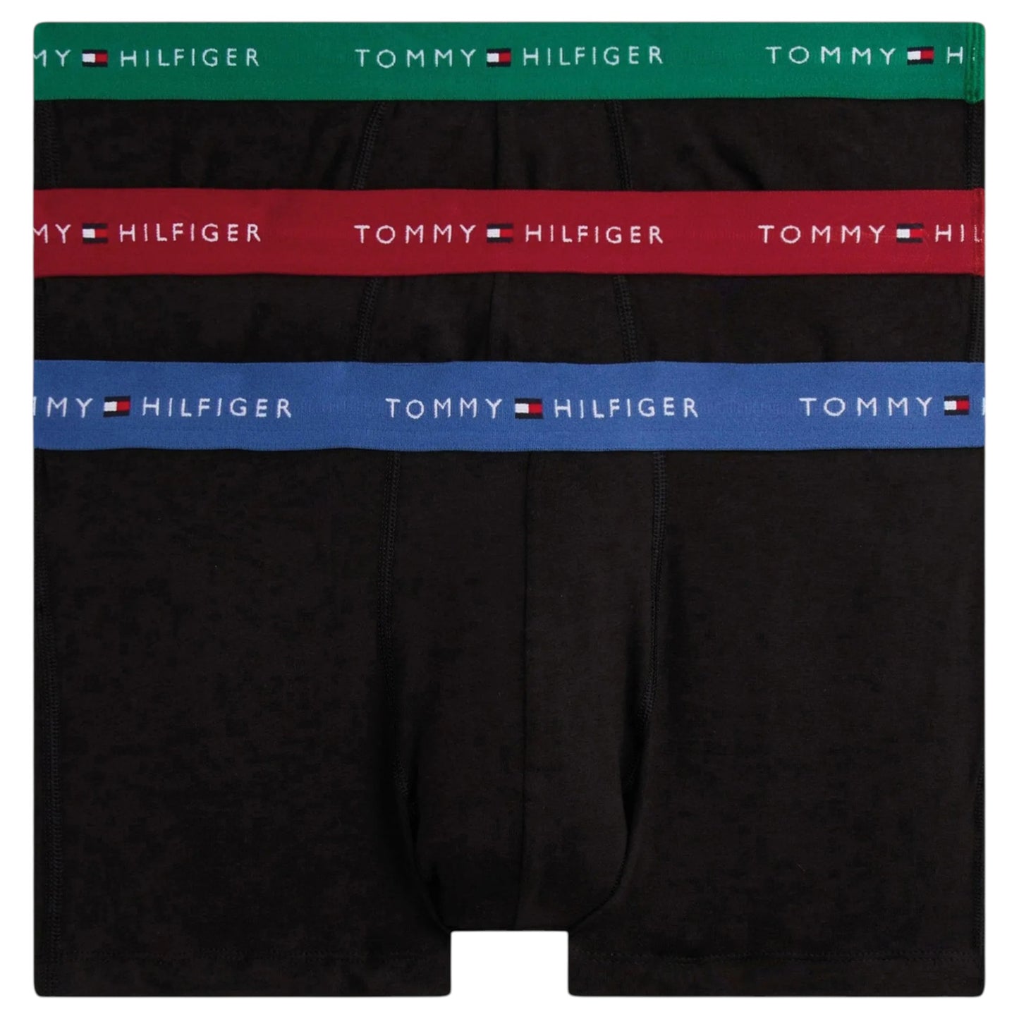 3 Pack Mens Tommy Hilfiger Essential Trunks Underwear Black Multi