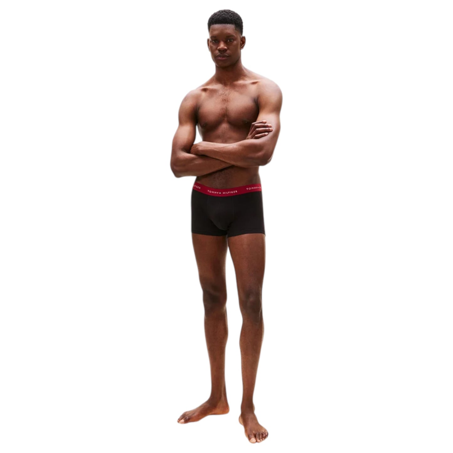 3 Pack Mens Tommy Hilfiger Essential Trunks Underwear Black Multi