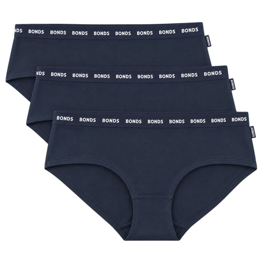 12 Pack Womens Bonds Everyday Boyleg Briefs Underwear Black