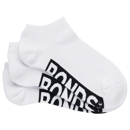 12 Pack Womens Bonds Logo Cushioned Low Cut Socks White