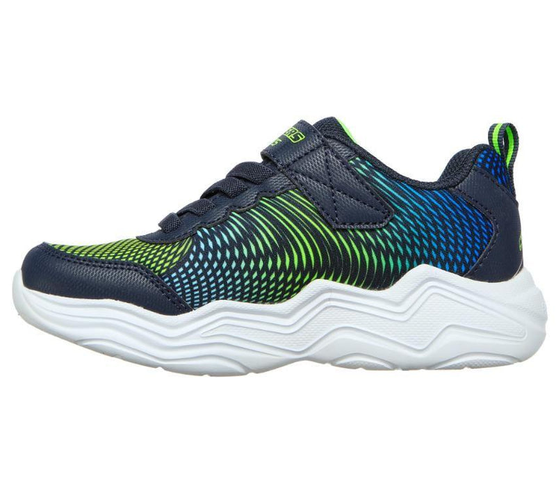 Kids Skechers Erupters Iv Navy/Lime Boys Light Up Trainers