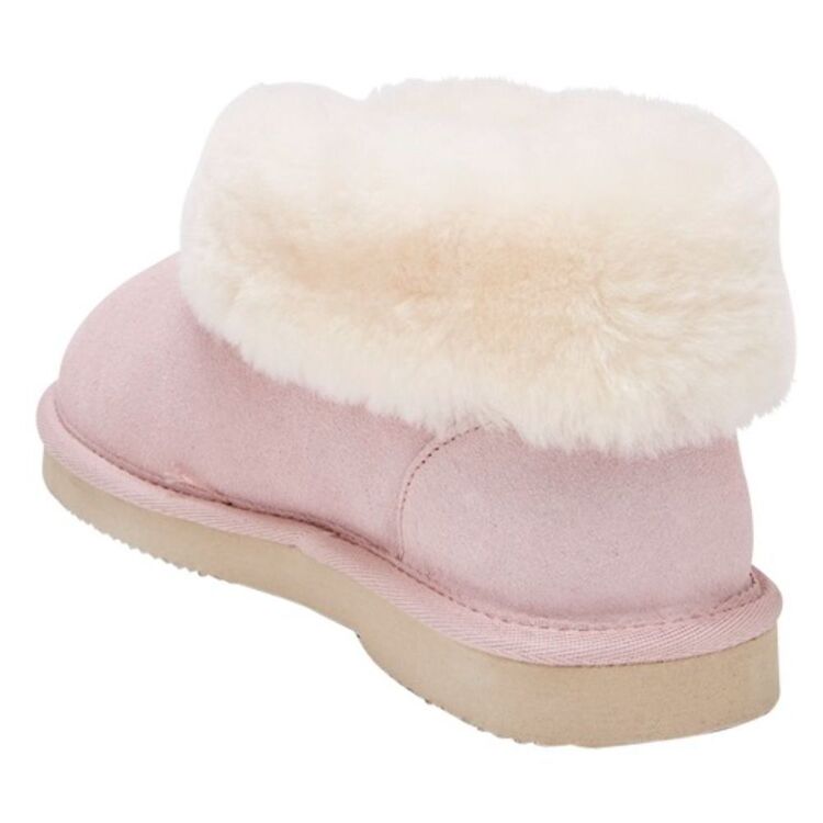 Grosby Womens Ugg Short Boots Suede Sheepskin Princess Pink Slippers