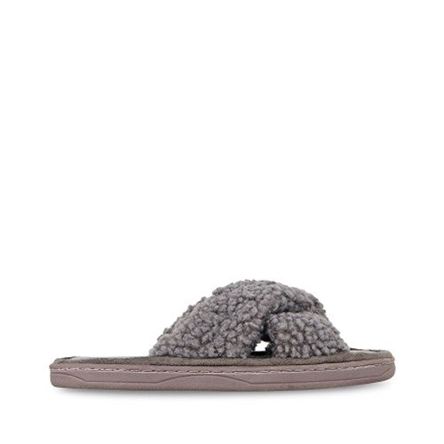 Grosby Womens Invisible Curlycross Comfortable Home Slippers Grey