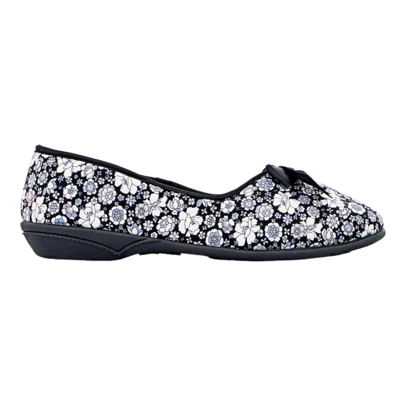 Grosby Womens Vivien Midnight Floral Printed Indoor Slippers