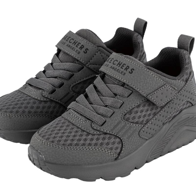 Kids Skechers Uno Lite - Zelton Charcoal Boys Sneaker Shoes