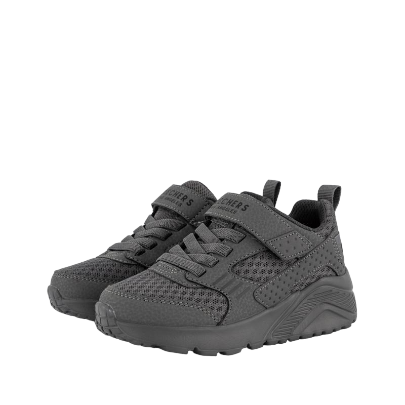 Kids Skechers Uno Lite - Zelton Charcoal Boys Sneaker Shoes