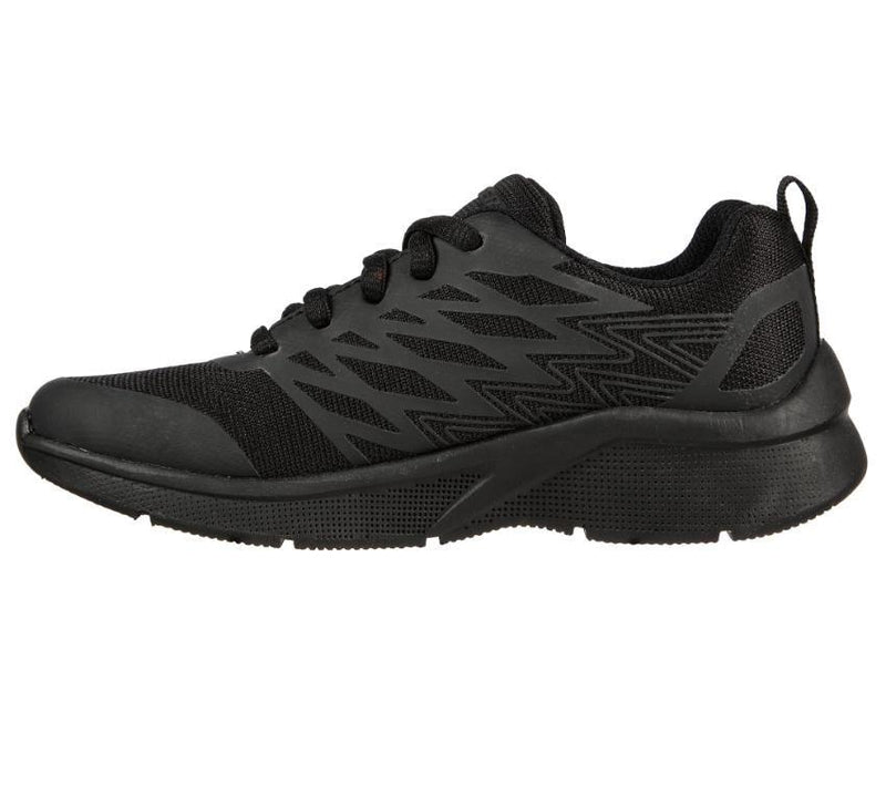Kids Skechers Microspec - Quick Sprint Black/Black Boys Sneaker Shoes