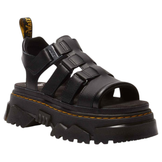 Womens Dr. Martens Mattison 3 Strap Sandals Black Athena