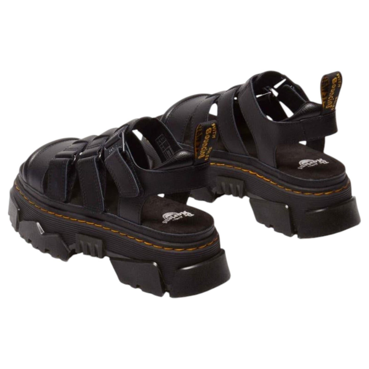 Womens Dr. Martens Mattison 3 Strap Sandals Black Athena