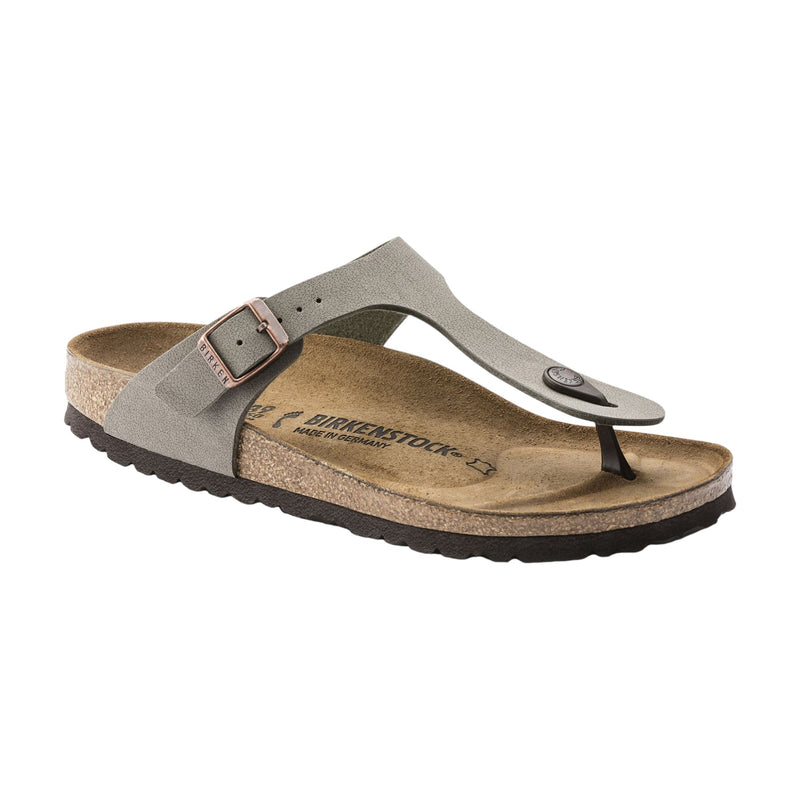 Unisex Birkenstock Gizeh Birko-Flor Birkibuc Stone Slip On Sandals