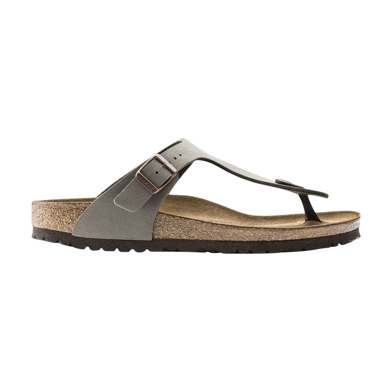 Unisex Birkenstock Gizeh Birko-Flor Birkibuc Stone Slip On Sandals