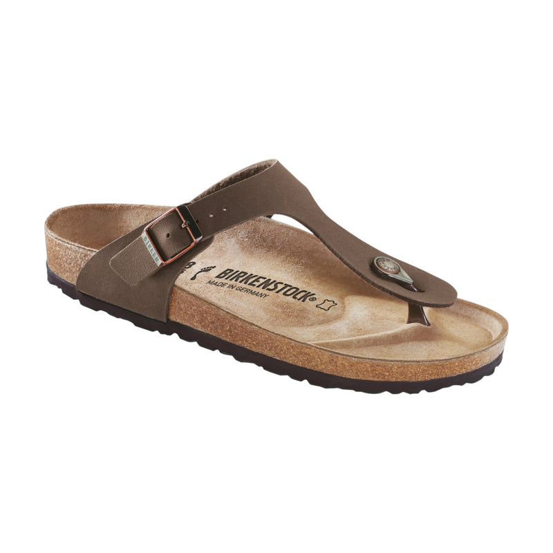 Unisex Birkenstock Gizeh Birko-Flor Birkibuc Mocha Slip On Sandals