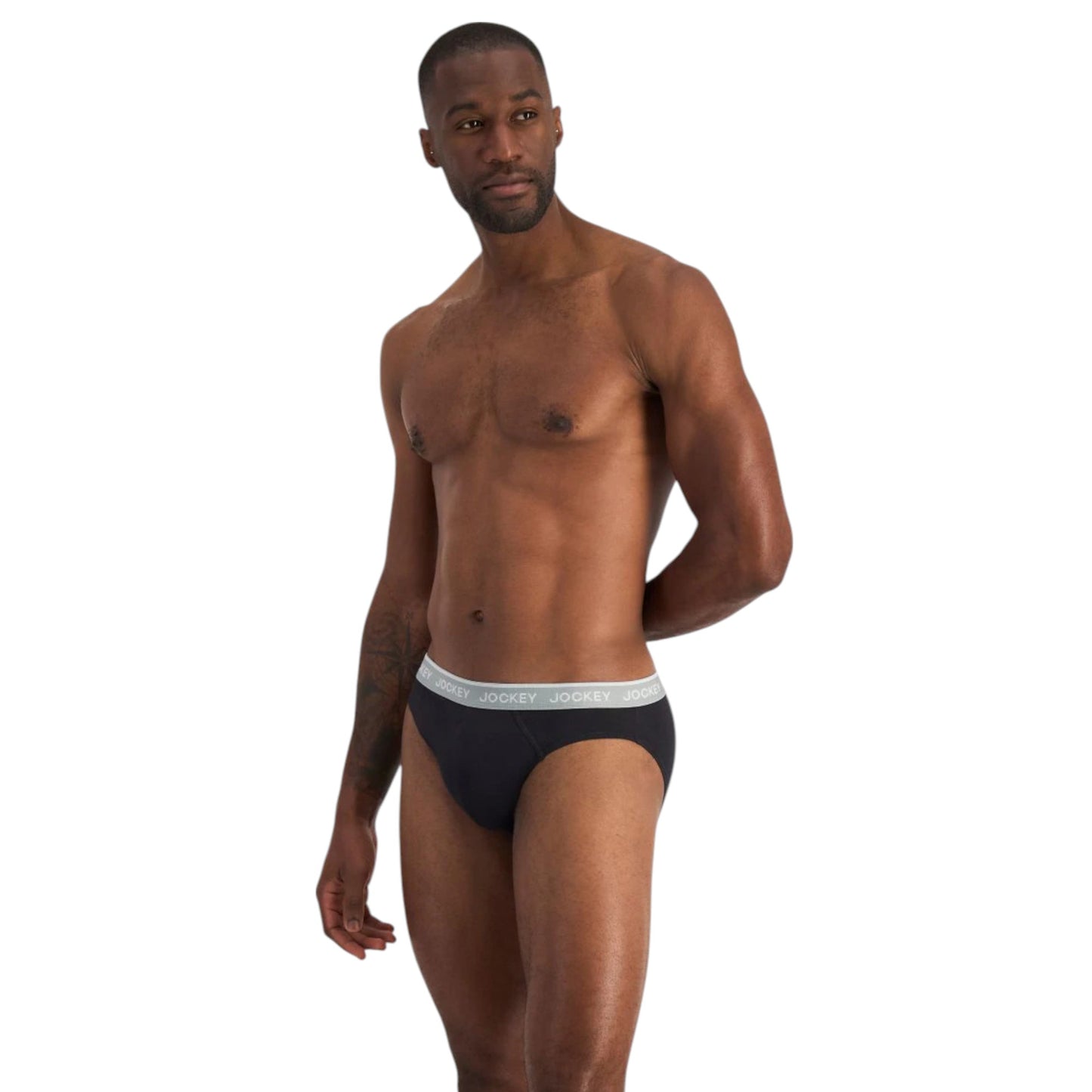 4 Pack Mens Jockey Cotton Elastic Briefs Underwear Black