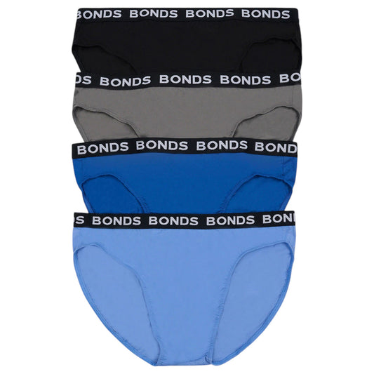 4 Pack Mens Bonds Hipster Briefs Underwear Black