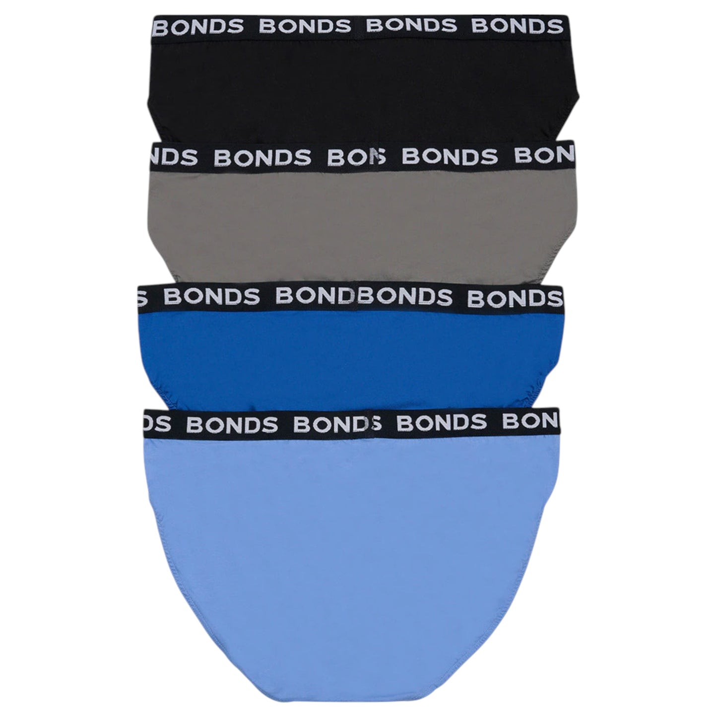 4 Pack Mens Bonds Hipster Briefs Underwear Blue Grey Black