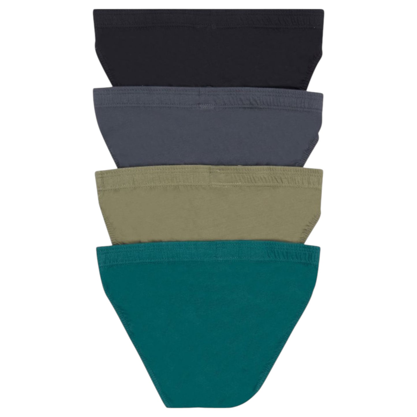 12 Pack Mens Jockey Cotton Briefs Underwear Black/Grey/Green