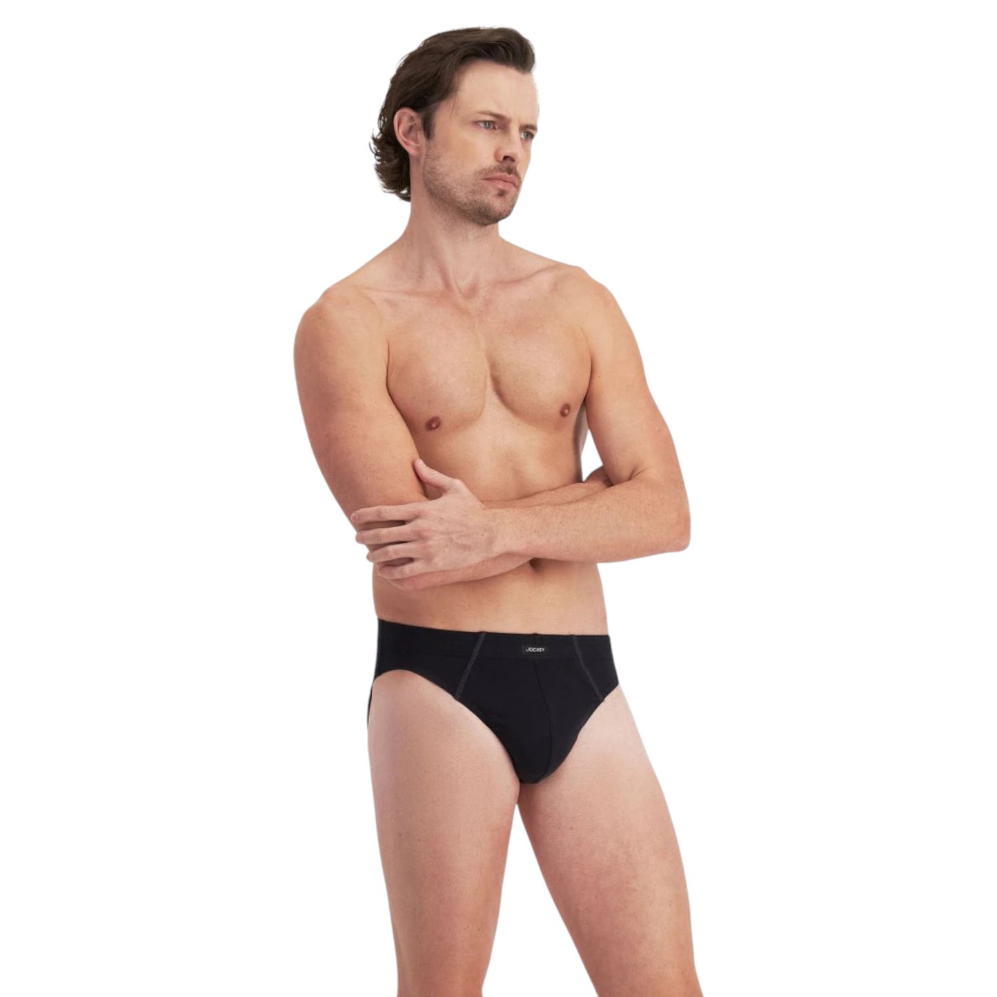 12 Pack Mens Jockey Cotton Briefs Underwear Black/Grey/Green