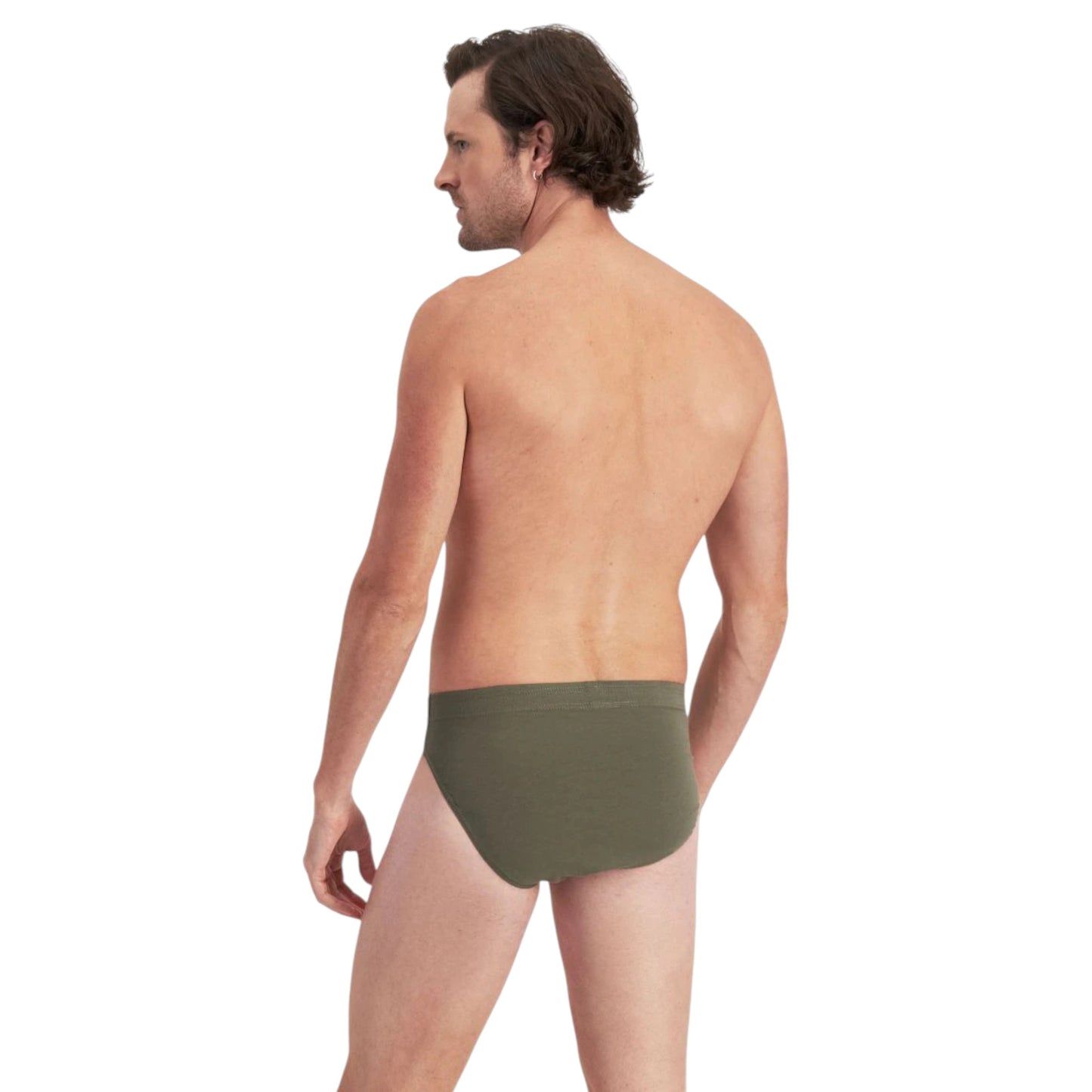 4 Pack Mens Jockey Cotton Briefs Underwear Black/Grey/Green