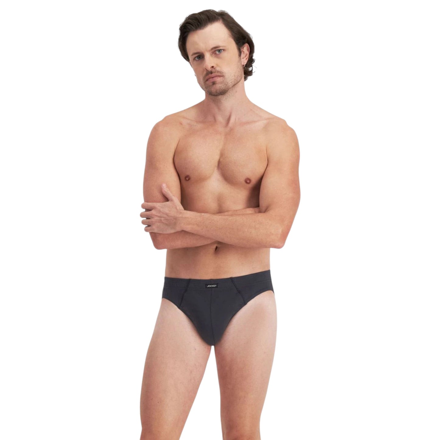 12 Pack Mens Jockey Cotton Briefs Underwear Black/Grey/Green