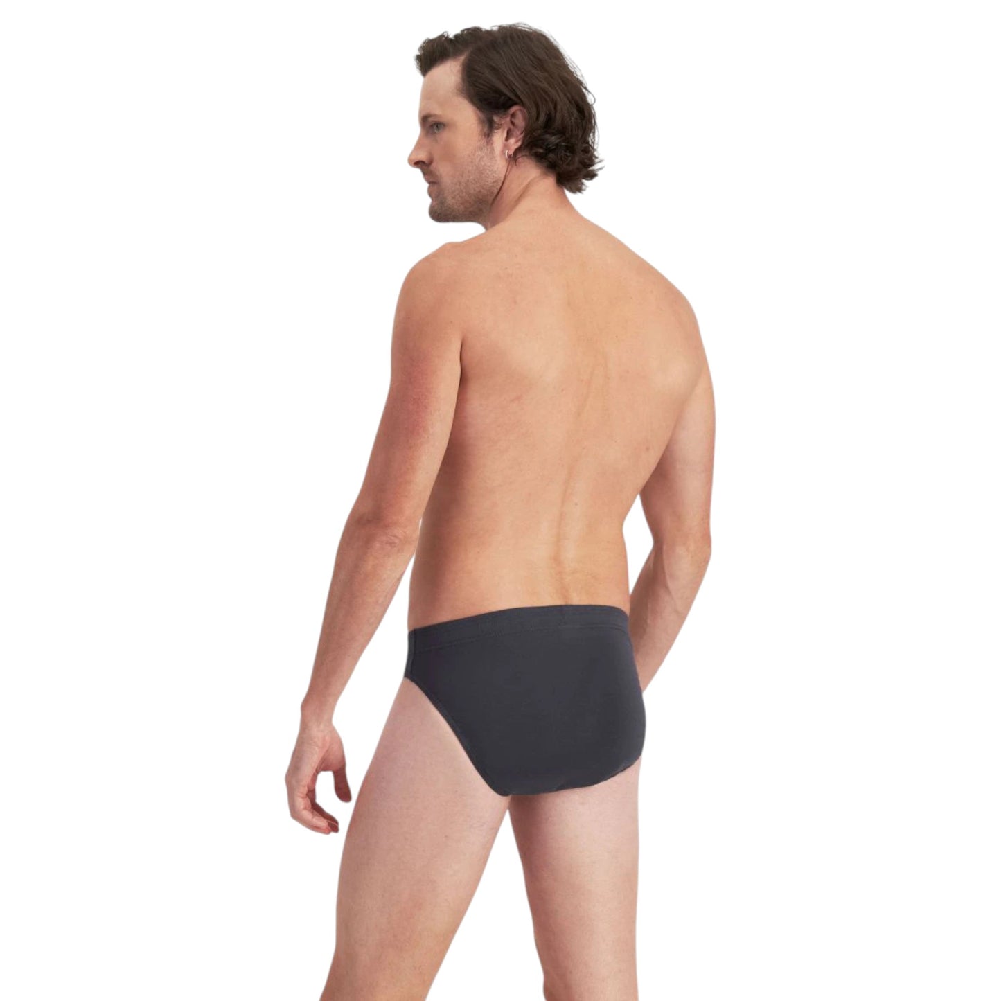 4 Pack Mens Jockey Cotton Briefs Underwear Black/Grey/Green