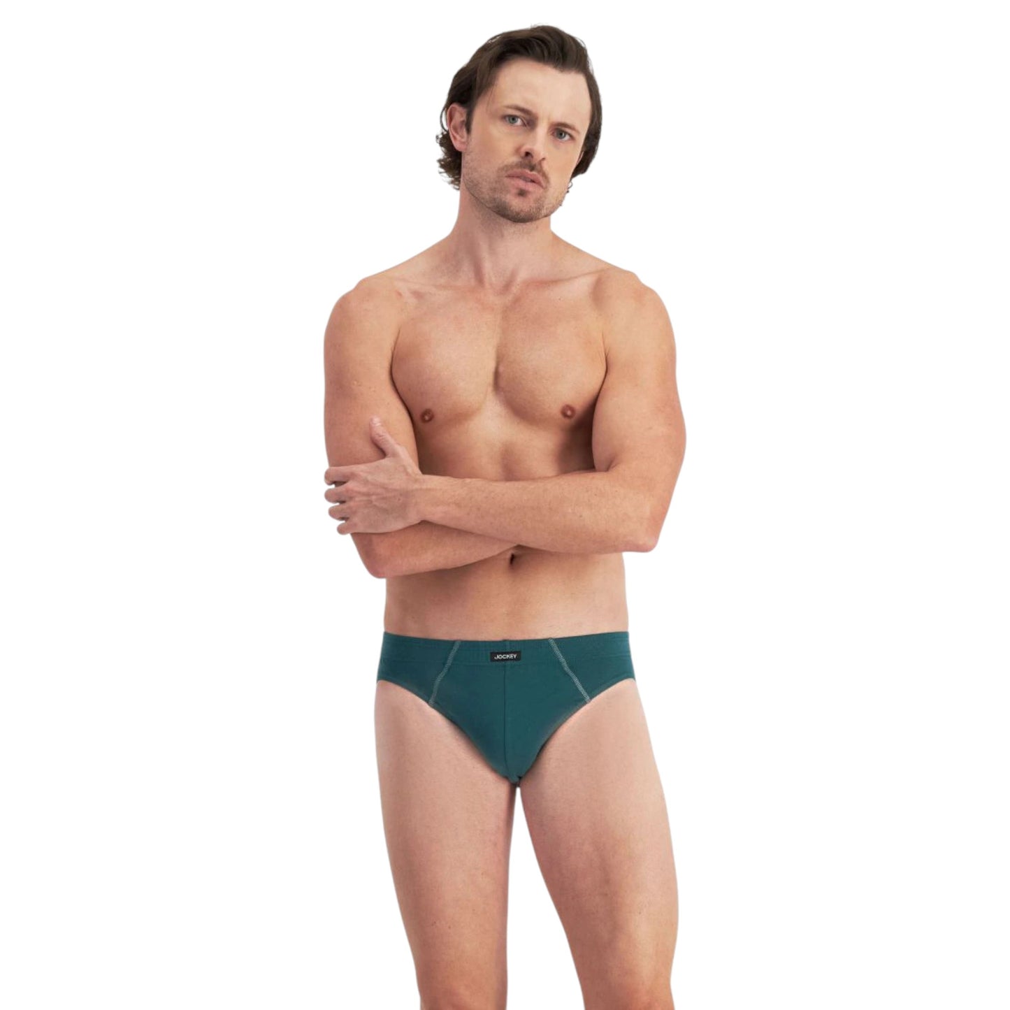 12 Pack Mens Jockey Cotton Briefs Underwear Black/Grey/Green