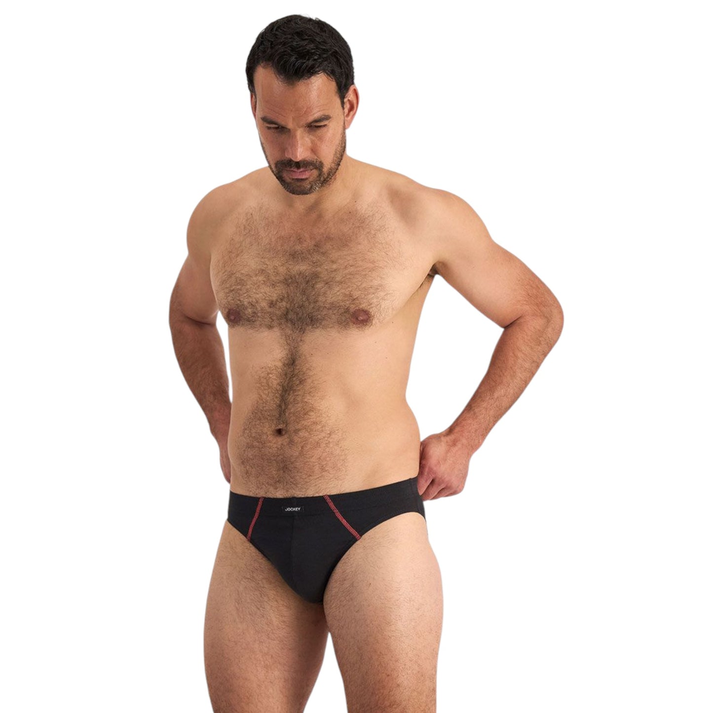 12 Pack Mens Jockey Cotton Briefs Underwear Black/Grey/Red