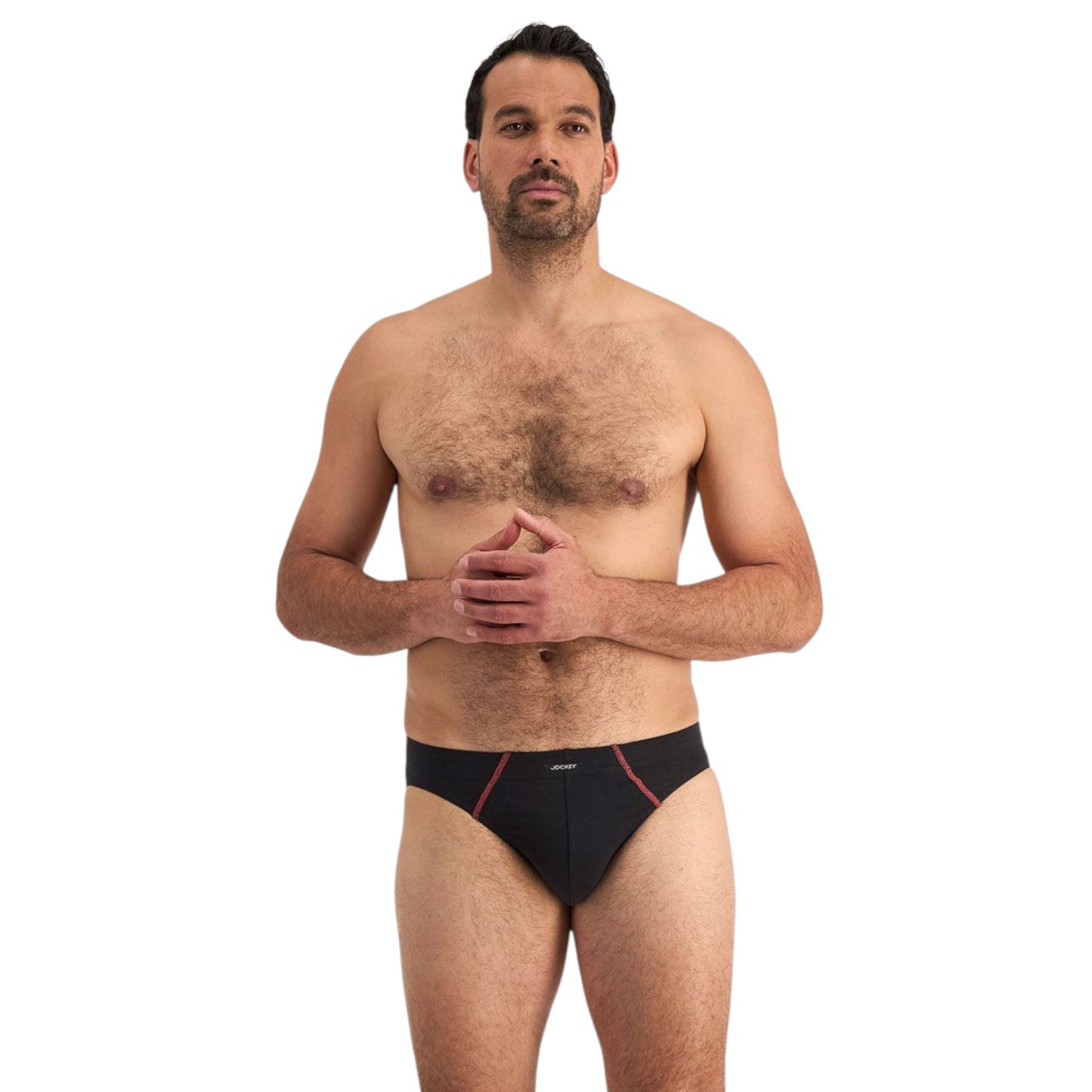 12 Pack Mens Jockey Cotton Briefs Underwear Black/Grey/Red