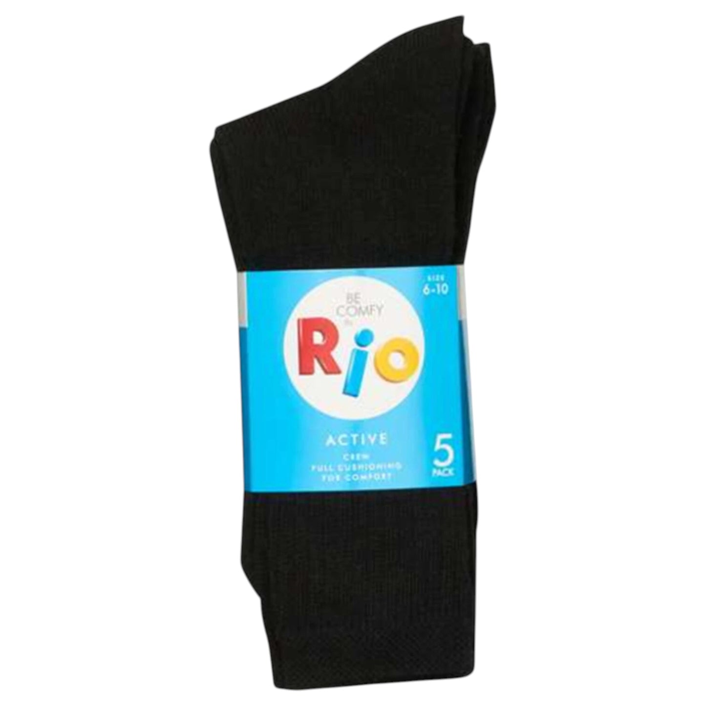 4 Pack Mens Rio Business Cotton Crew Socks Black