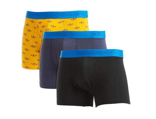 6 Pack Mens Adidas Boxer Trunks Underwear Yellow Multi