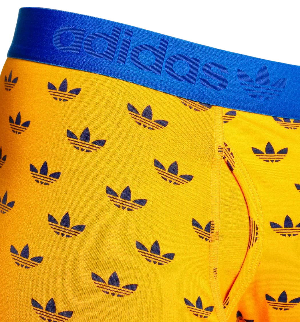 6 Pack Mens Adidas Boxer Trunks Underwear Yellow Multi