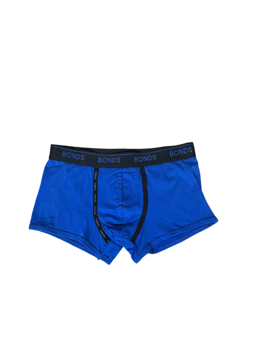 Mens Bonds U Front Trunks Underwear Blue with Black