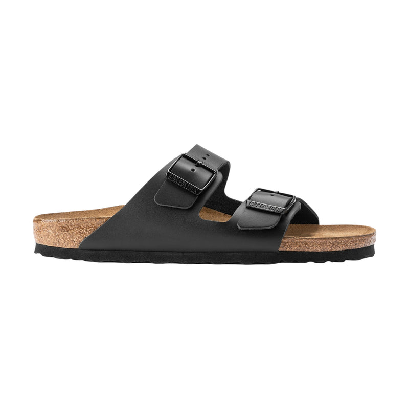 Unisex Birkenstock Arizona Nl Black Smooth Leather Slip On Sandals