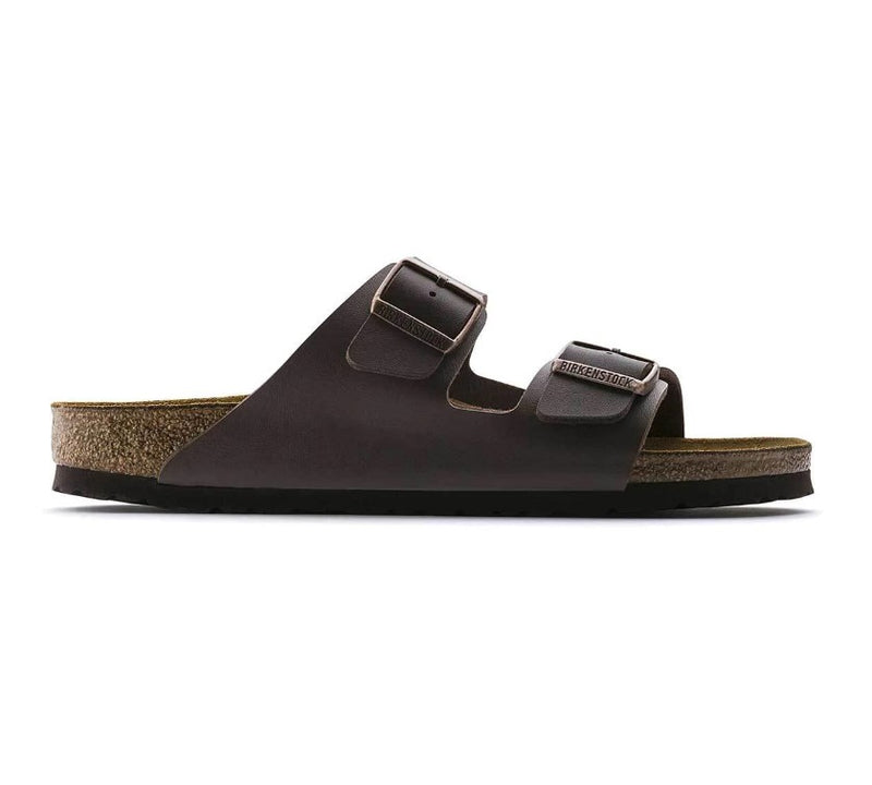 Womens Birkenstock Arizona Birko-Flor Dark Brown Slip On Sandals