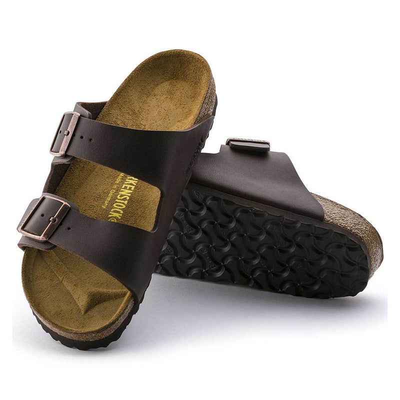 Womens Birkenstock Arizona Birko-Flor Dark Brown Slip On Sandals