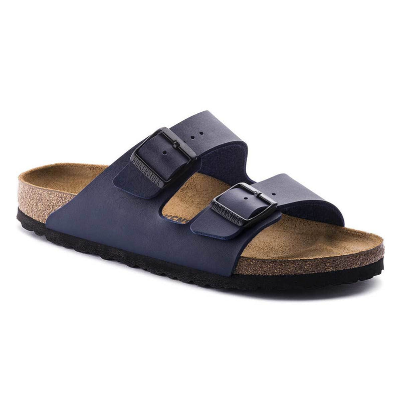Mens Birkenstock Arizona Birko-Flor Blue Slip On Sandals