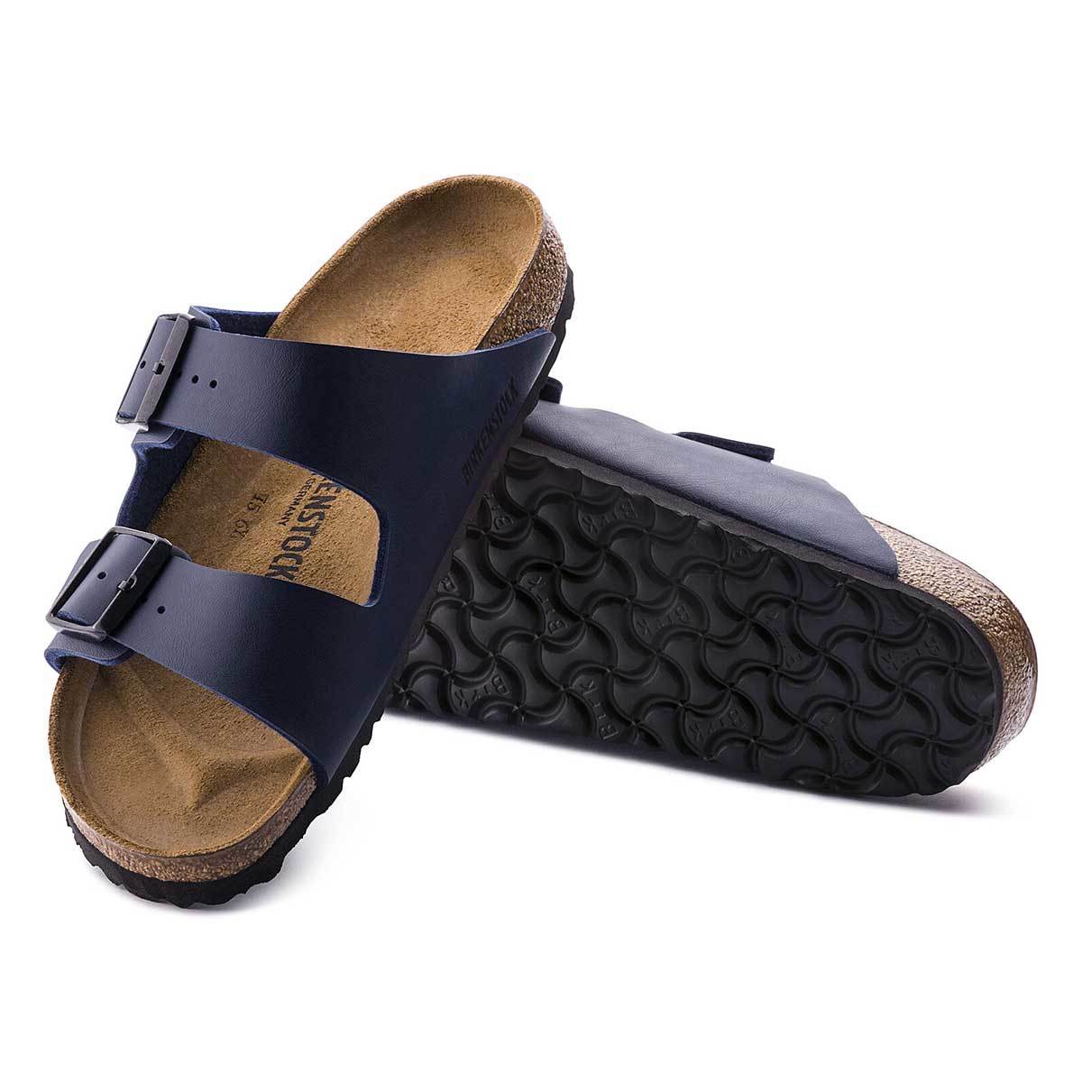 Womens Birkenstock Arizona Birko-Flor Sandals Blue