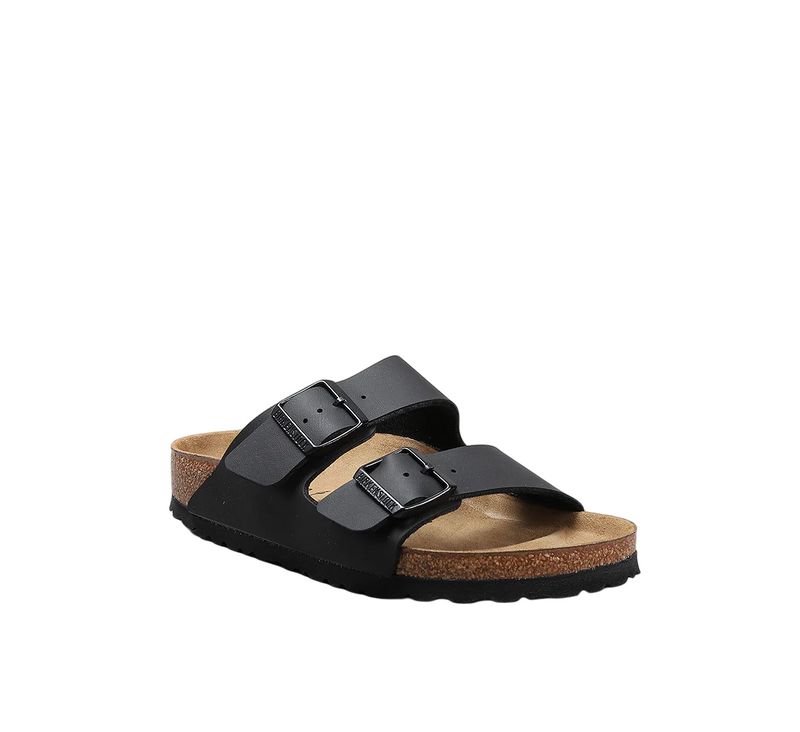 Unisex Birkenstock Arizona Birko-Flor Narrow Black Slip On Sandals