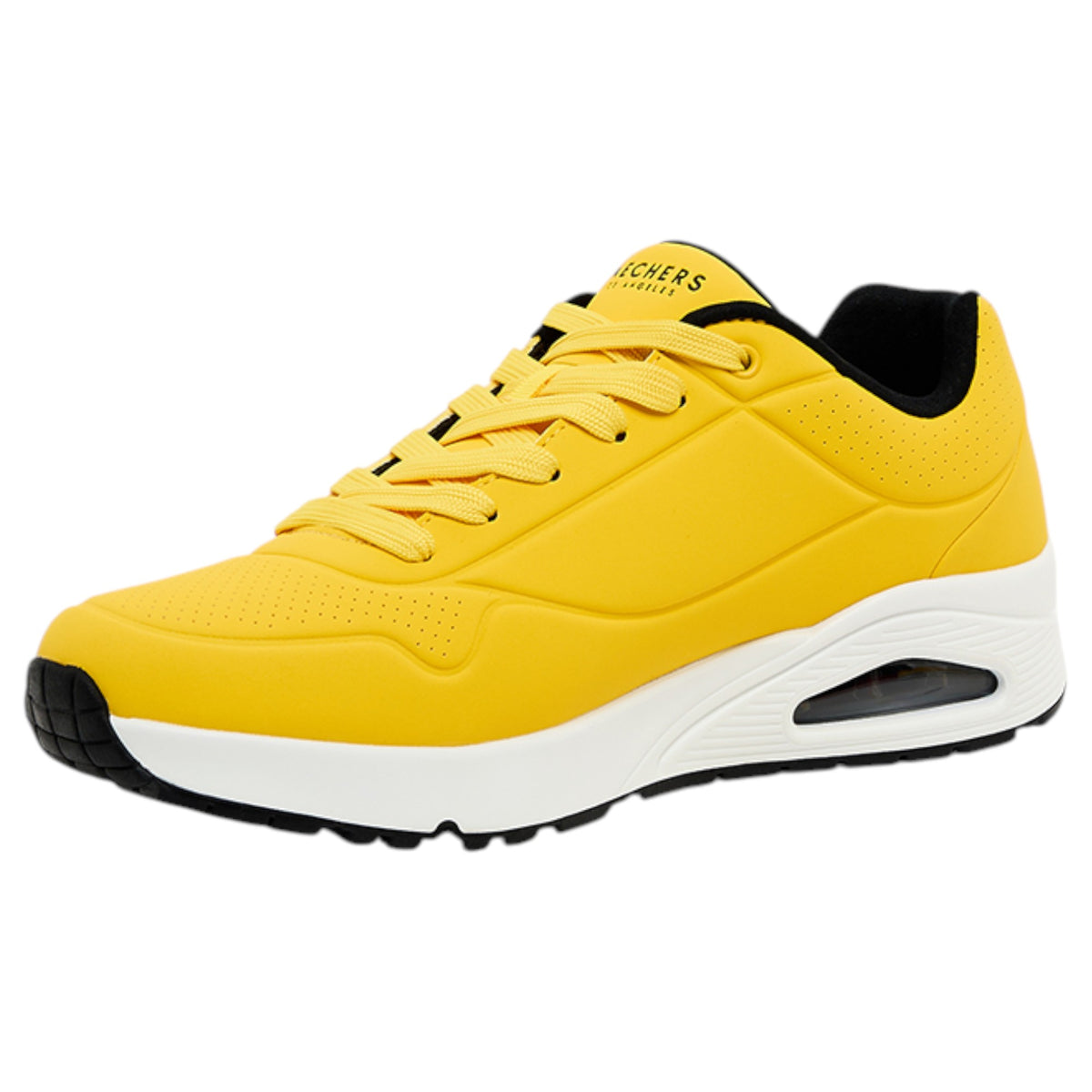 Mens Skechers Uno - Stand On Air Yellow Black Sneaker Shoes
